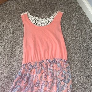 girls size 14 pink maxi sun dress